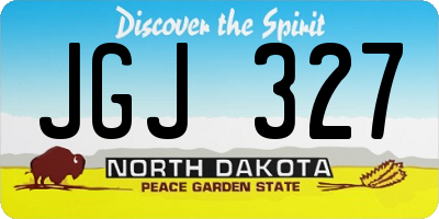 ND license plate JGJ327