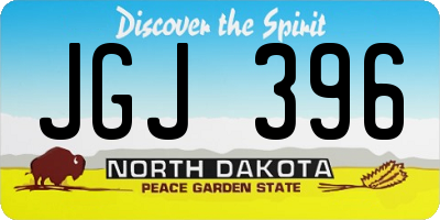 ND license plate JGJ396