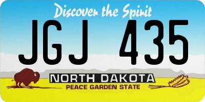 ND license plate JGJ435