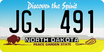 ND license plate JGJ491
