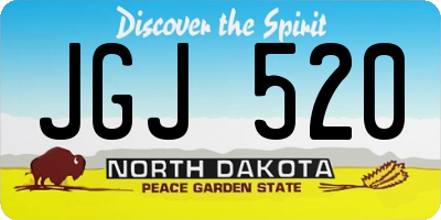 ND license plate JGJ520