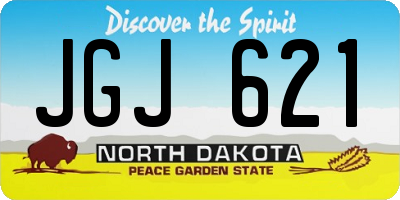 ND license plate JGJ621