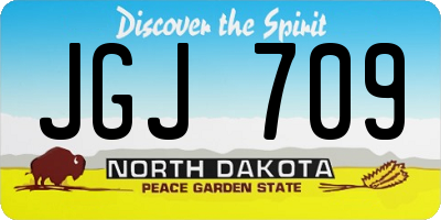 ND license plate JGJ709