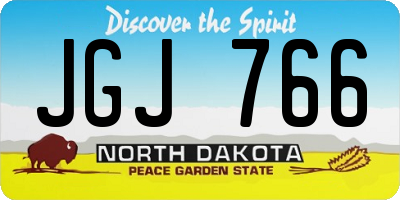 ND license plate JGJ766
