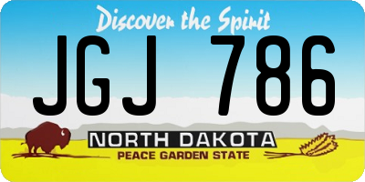 ND license plate JGJ786