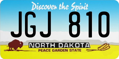 ND license plate JGJ810