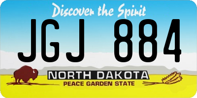 ND license plate JGJ884
