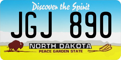 ND license plate JGJ890
