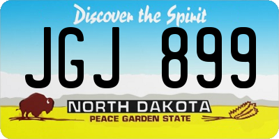 ND license plate JGJ899