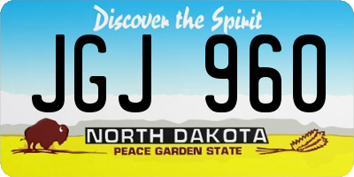 ND license plate JGJ960