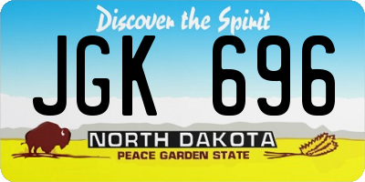 ND license plate JGK696