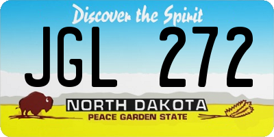 ND license plate JGL272