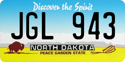 ND license plate JGL943