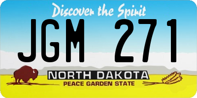 ND license plate JGM271