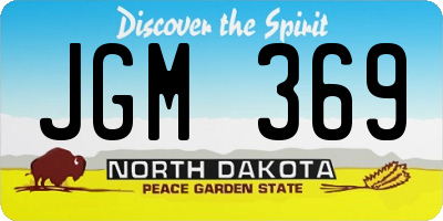 ND license plate JGM369