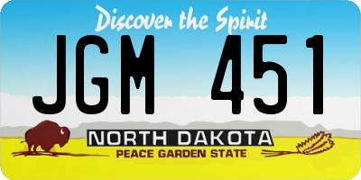 ND license plate JGM451