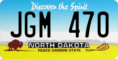 ND license plate JGM470
