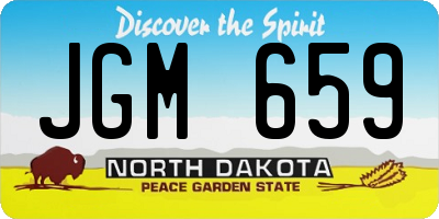 ND license plate JGM659