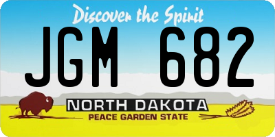 ND license plate JGM682
