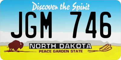 ND license plate JGM746