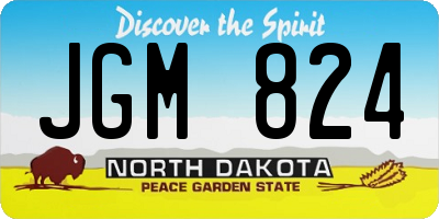 ND license plate JGM824