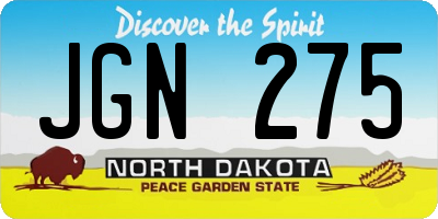 ND license plate JGN275