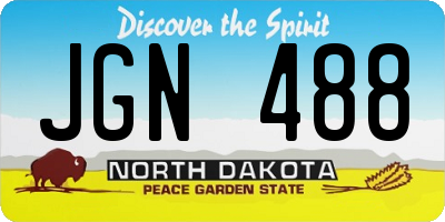 ND license plate JGN488