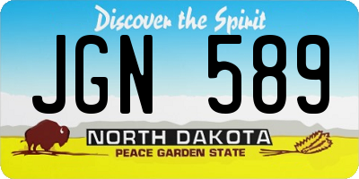 ND license plate JGN589
