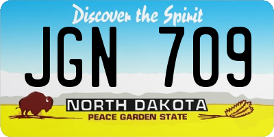 ND license plate JGN709