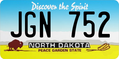 ND license plate JGN752