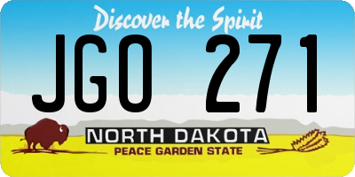 ND license plate JGO271