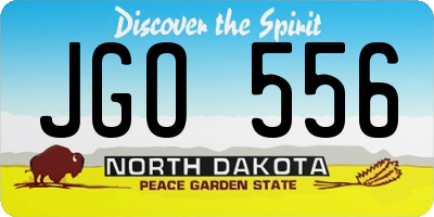 ND license plate JGO556