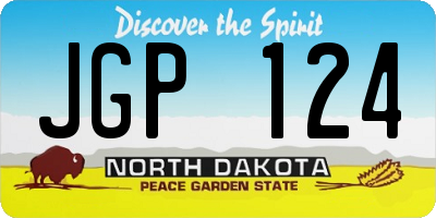 ND license plate JGP124