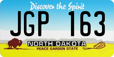 ND license plate JGP163