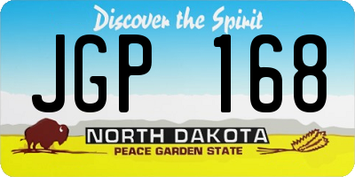 ND license plate JGP168