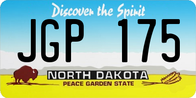 ND license plate JGP175