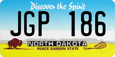 ND license plate JGP186