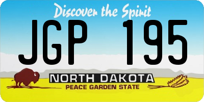 ND license plate JGP195