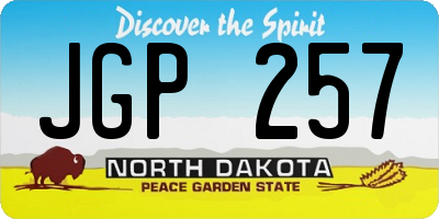 ND license plate JGP257