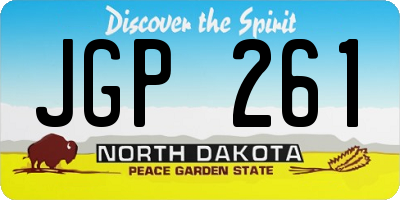 ND license plate JGP261