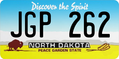 ND license plate JGP262