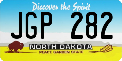 ND license plate JGP282