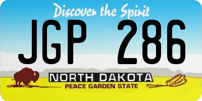 ND license plate JGP286