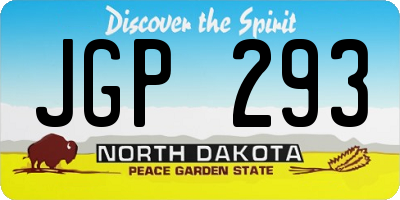 ND license plate JGP293