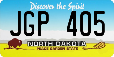 ND license plate JGP405