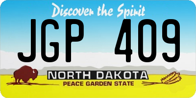 ND license plate JGP409