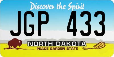 ND license plate JGP433