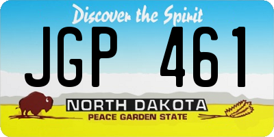ND license plate JGP461