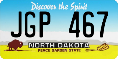 ND license plate JGP467