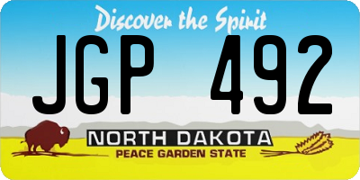 ND license plate JGP492